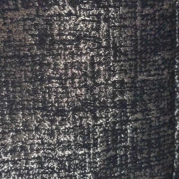 Adrianna Papell Sheath Dress Black Metallic Notch Neck Sleeveless Cocktail 4 - Picture 2 of 11